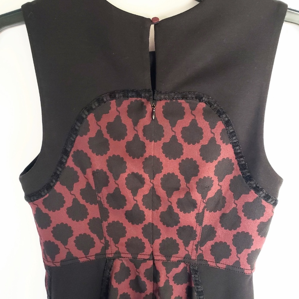 Rachel Roy Black & Maroon Detail Sleeveless Dress - Picture 6 of 8